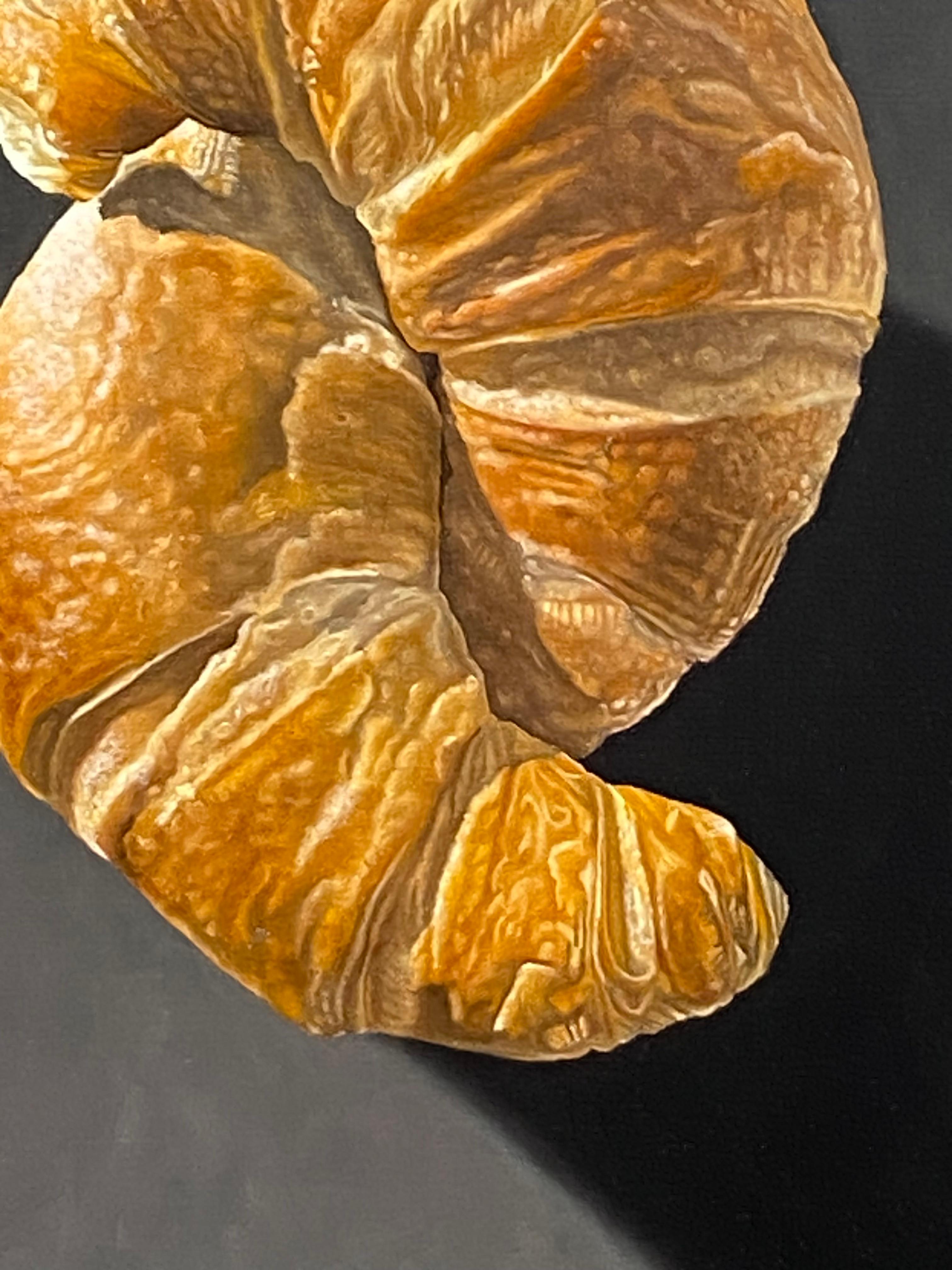 True Love- 21st Century contemporary Hyper realistic Oil painting of Croissants - Contemporary Painting by JP Marsman