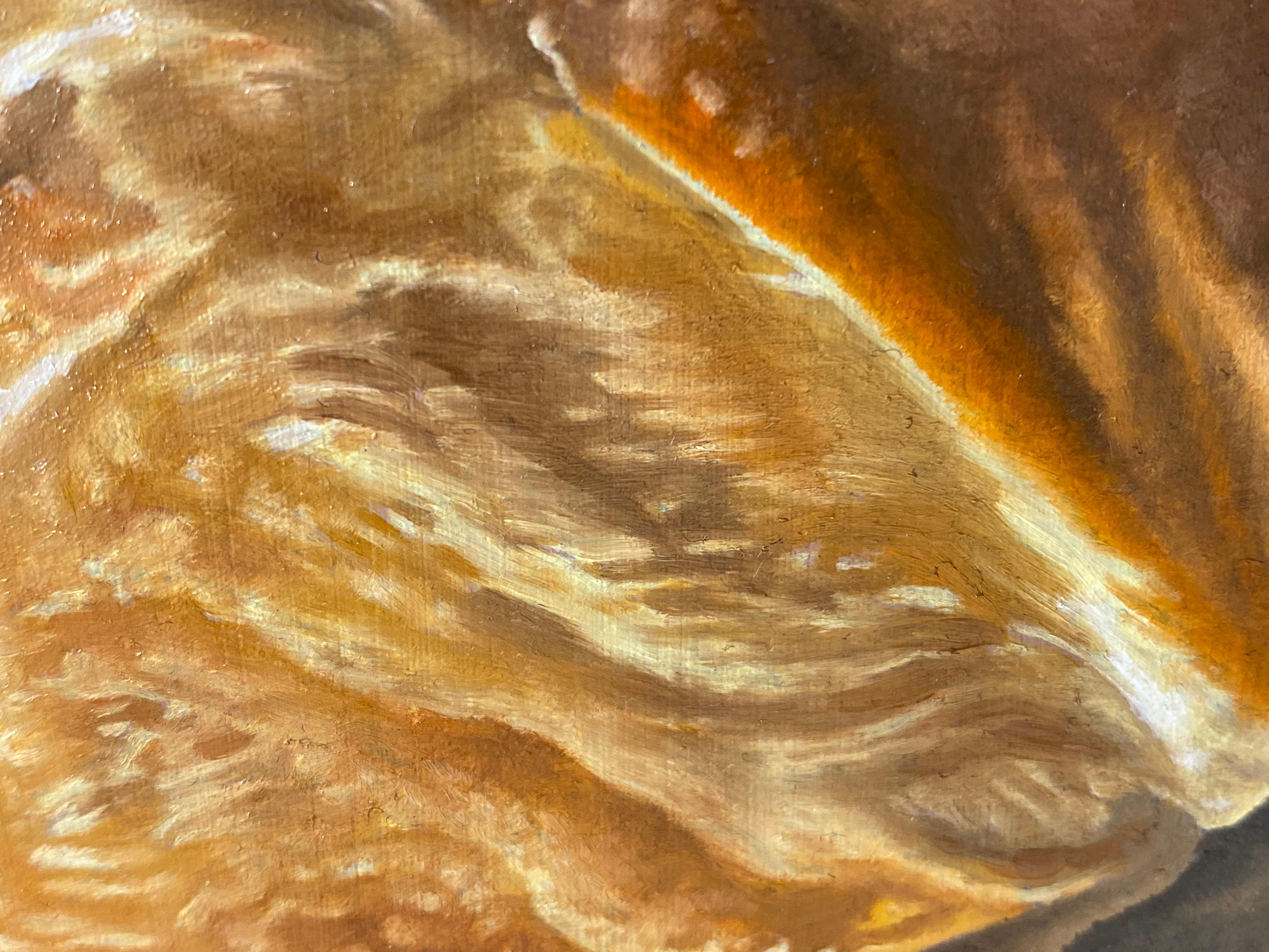 True Love- 21st Century contemporary Hyper realistic Oil painting of Croissants For Sale 3
