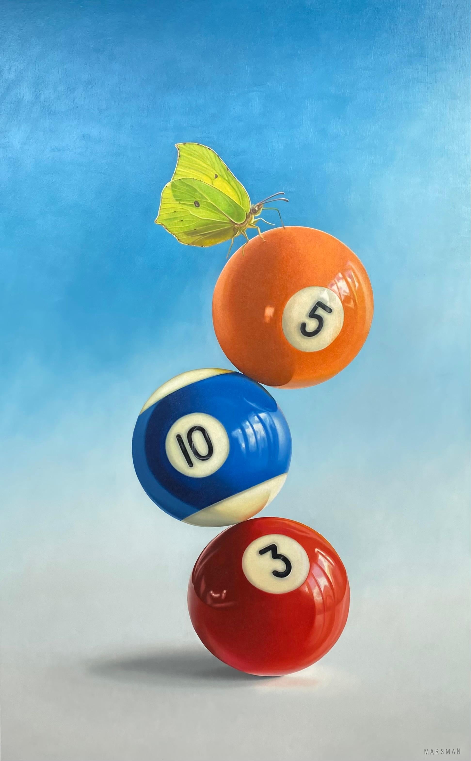 JP Marsman Yellow Butterfly balancing billiard balls21st Century