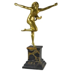 JP Morante Bronze Art Deco Tänzerin
