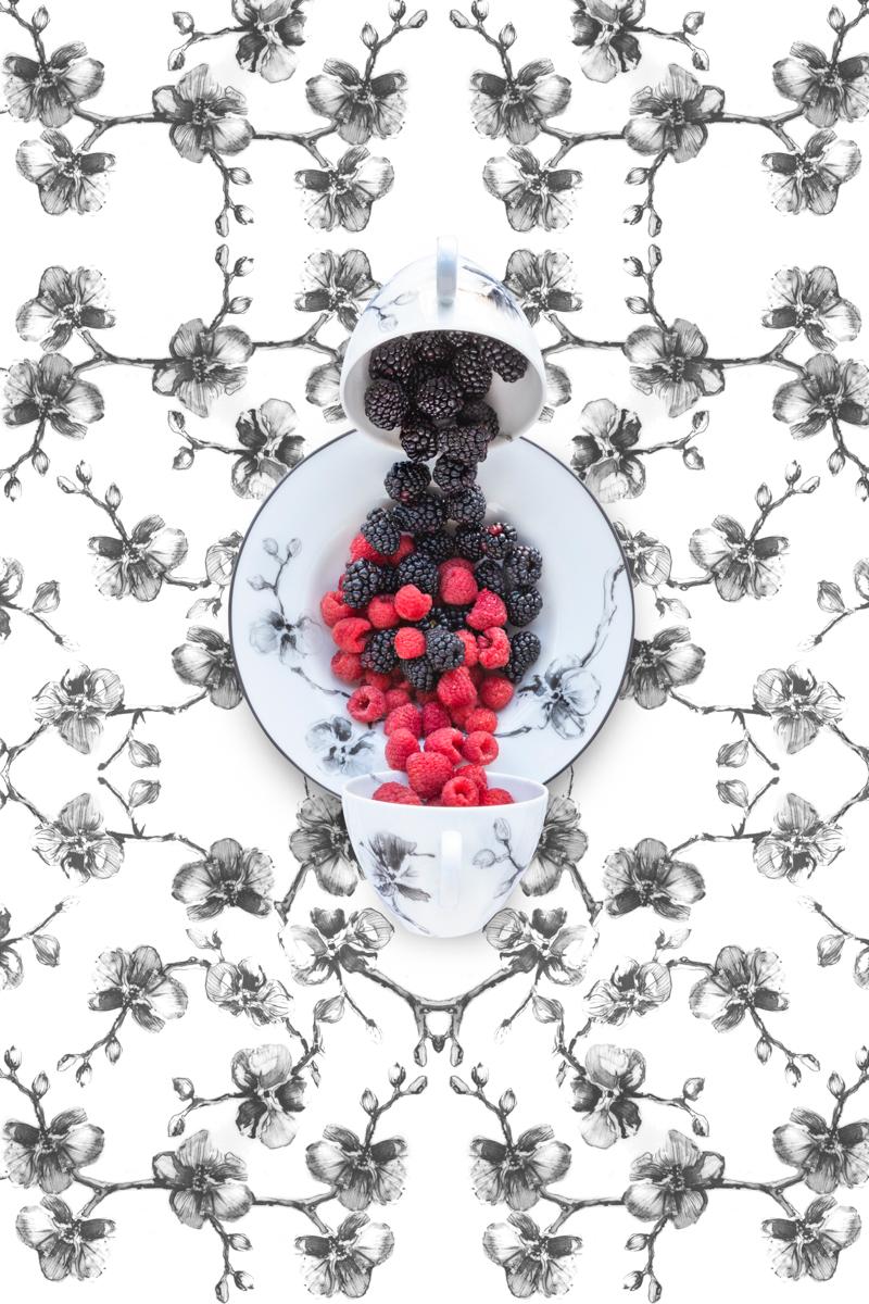 JP Terlizzi Still-Life Photograph - Aram Black Orchid with Berries,  limited edition photograph, archival, signed 