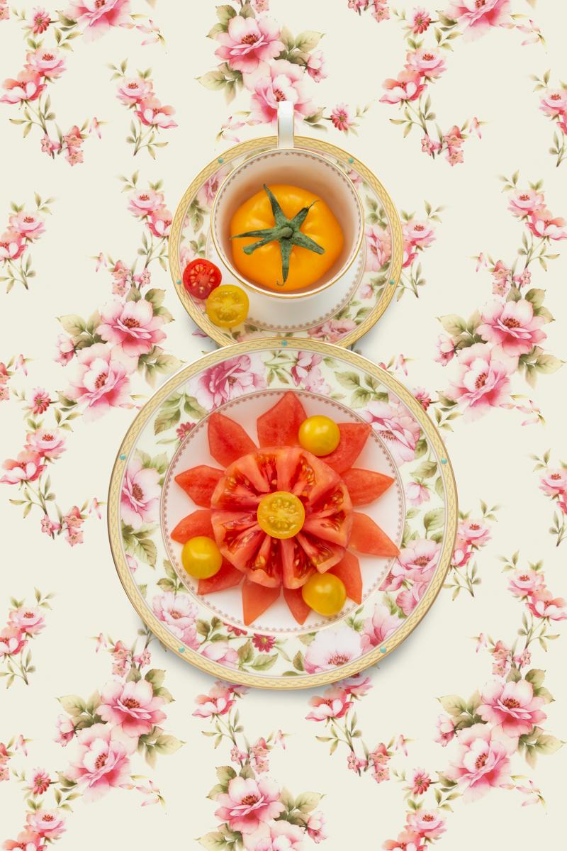 JP Terlizzi Color Photograph - Noritake Hertford with Tomato, limited edition photograph, signed and numbered