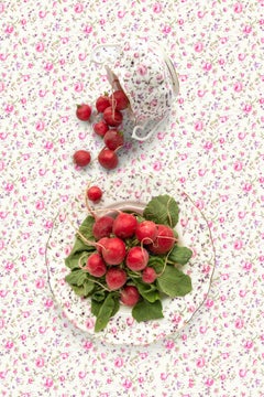 Used Royal Albert Rose Confetti with Radish, limited edition photograph, signed 
