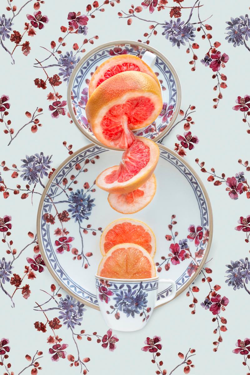 JP Terlizzi Still-Life Photograph - Villeroy & Boch Artesano with Grapefruit, limited edition, archival ink, signed 