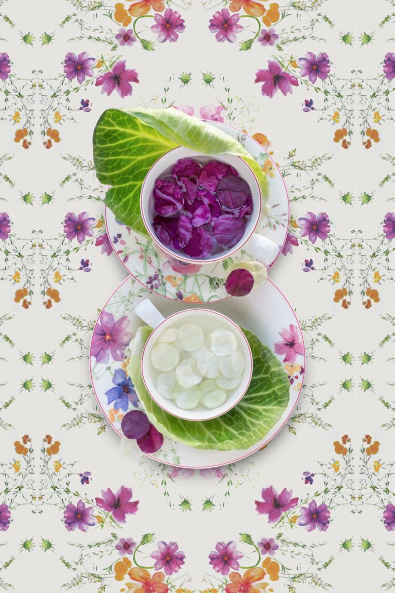 JP Terlizzi Color Photograph –  Villeroy & Boch Mariefleur mit Cabbage, Fotografie in limitierter Auflage, signiert 