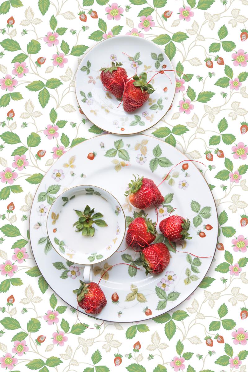 JP Terlizzi Color Photograph -  Wedgwood Wild Strawberry with Strawberry, limited edition photograph, signed