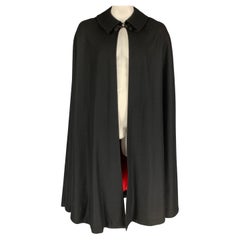 J.PETERMAN Size L Black Red Cape