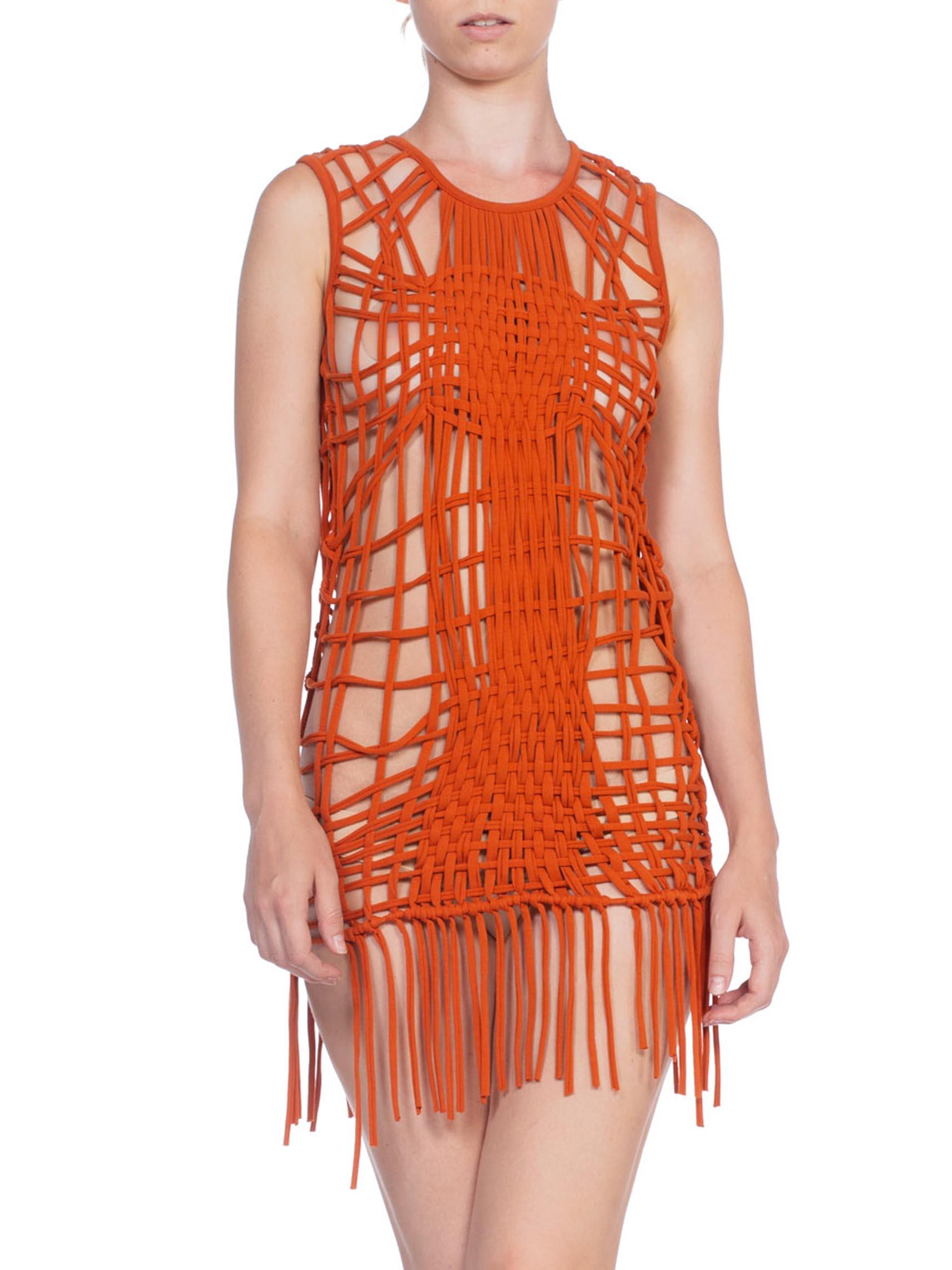 Orange JPG Jean Paul Gaultier Open Knit Top or Dress