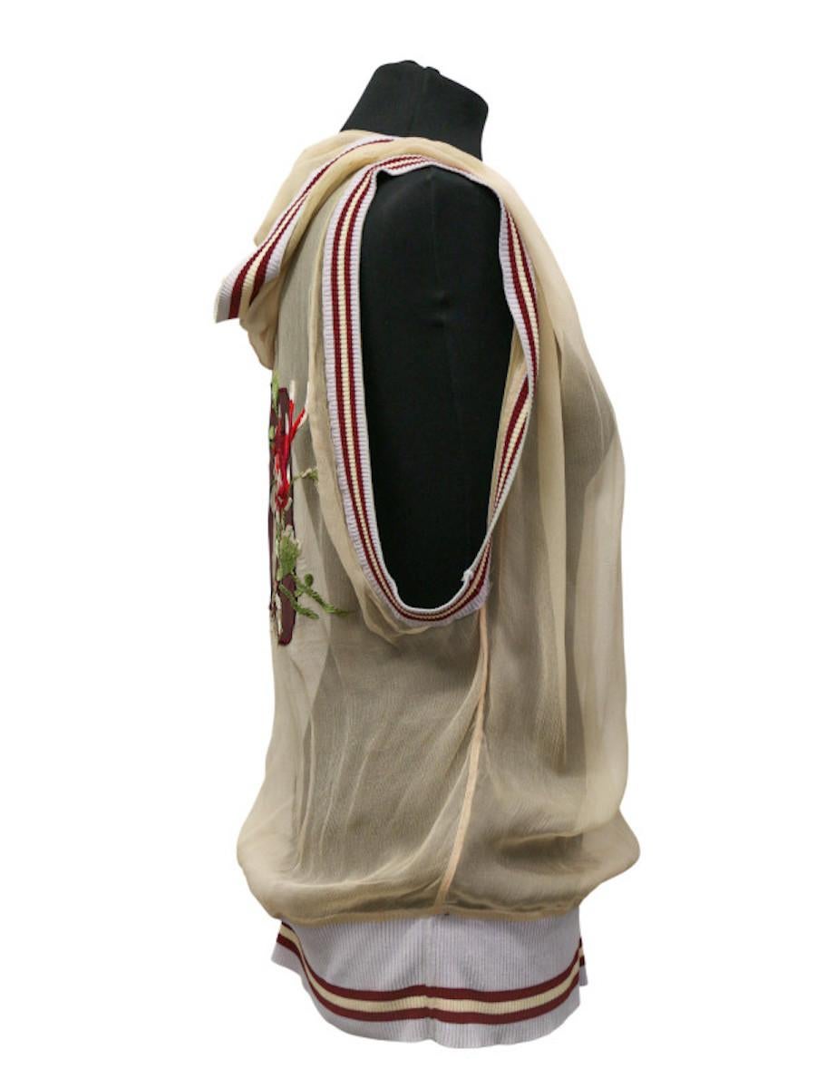 JPG Jean Paul Gaultier Top in seta ricamata oversize In condizioni buone in vendita a Paris, FR