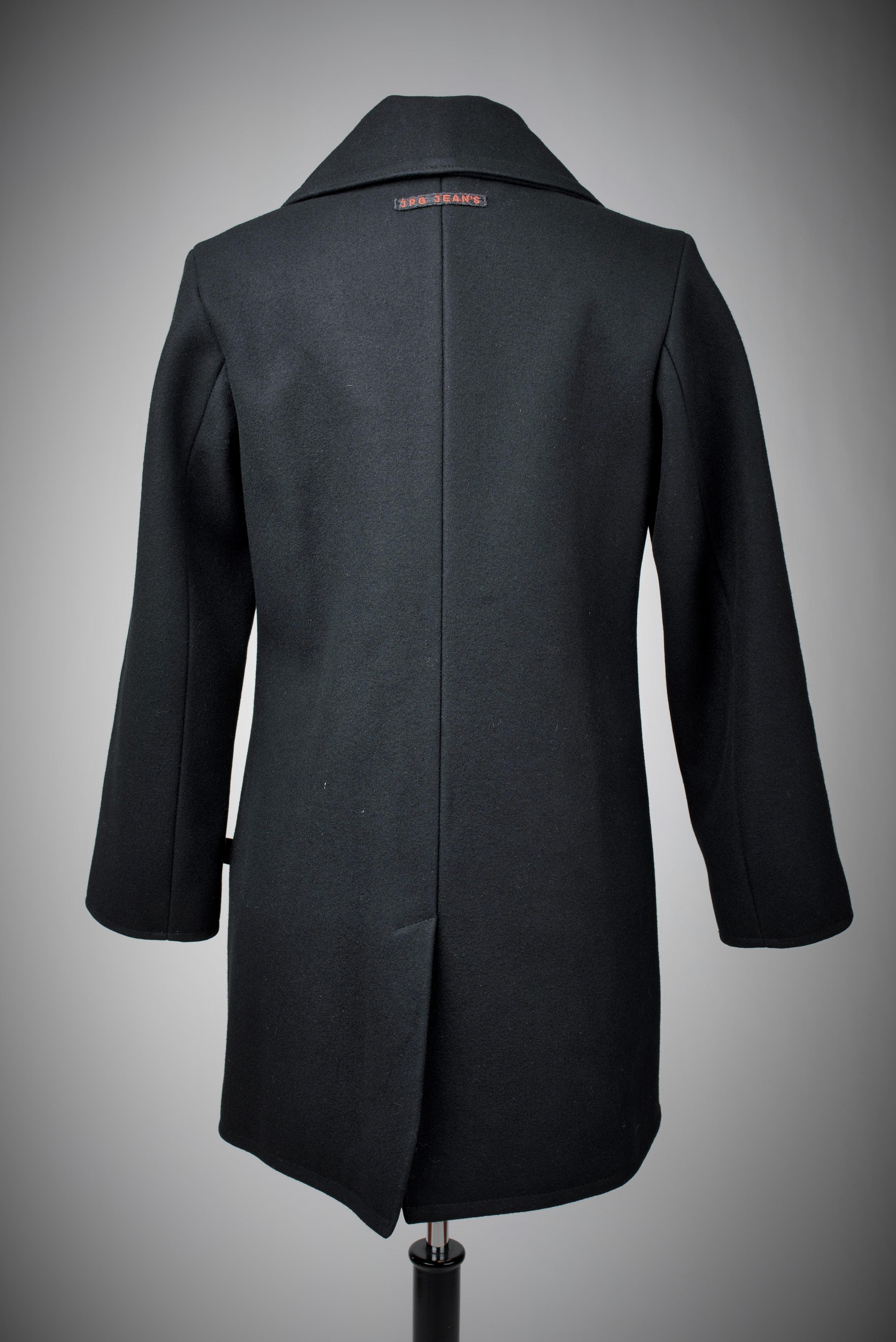 JPG.Jean's black wool coat by Jean-Paul Gaultier - France Circa 2010 For Sale 3