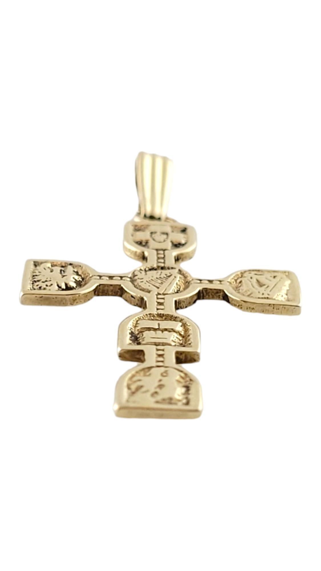 Women's JPK 9K Yellow Gold Celtic Cross Pendant #18198 For Sale