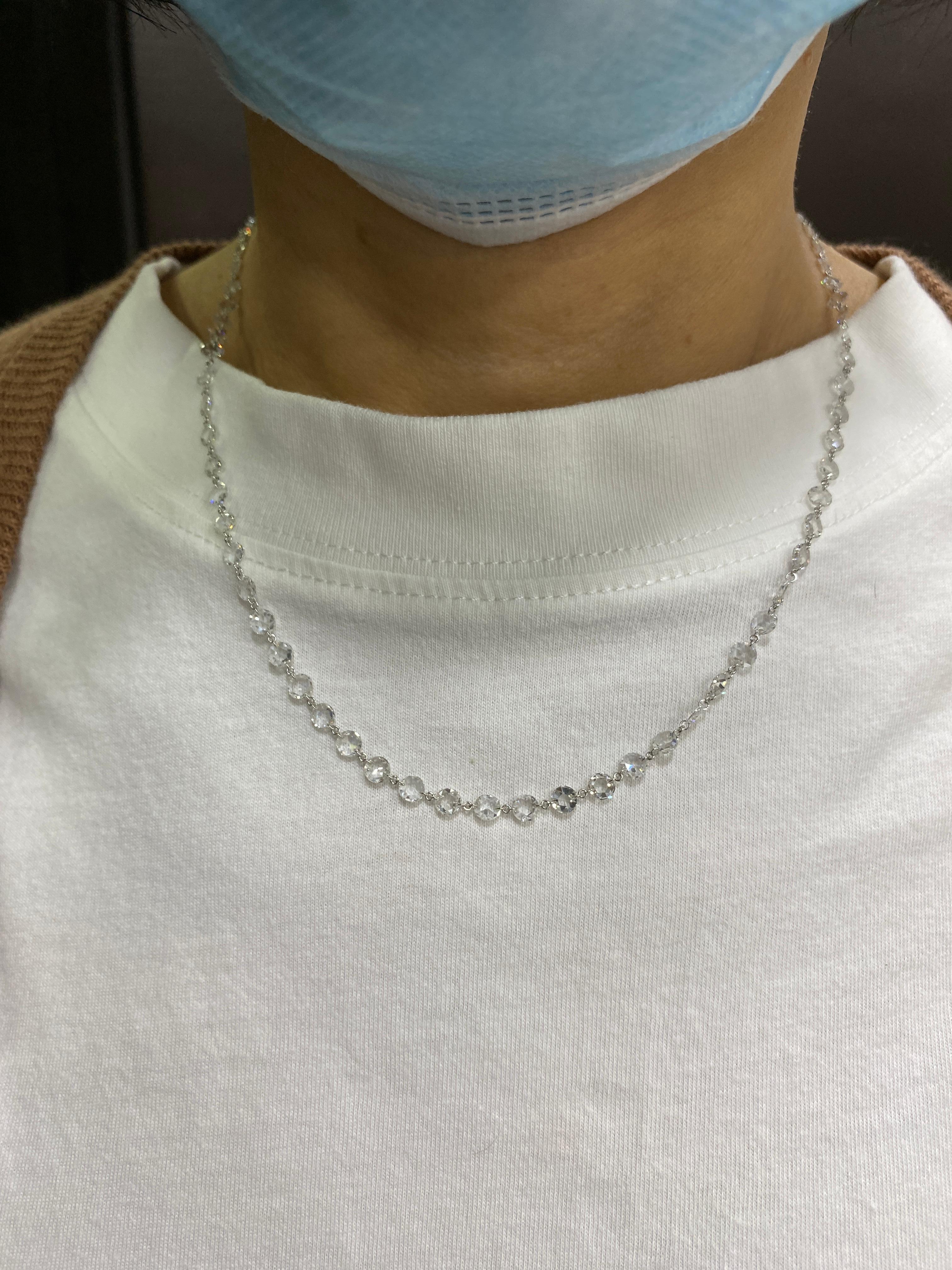 JR Collana di diamanti bianchi taglio rosa da 10.20 carati 

Questa collana offre un look completo in sé. La chiusura è realizzata appositamente con incastonatura di diamanti Pave. Può essere indossata anche come collana da appendere.

Lunghezza