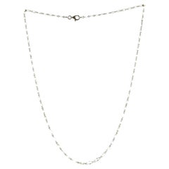 JR 15.14 Carat Briolette Cut Diamond 18 Karat White Gold Necklace
