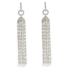 111.42 Carat Diamond 18 Karat Gold Tassel Earrings For Sale (Free ...