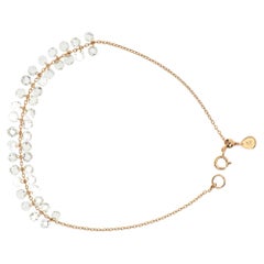 JR 2.06 Carat Dangling Rose Cut Diamond 18 Karat Rose Gold Bracelet