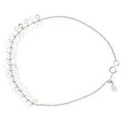 JR 2.06 Carat Dangling Rose Cut Diamond 18 Karat White Gold Bracelet