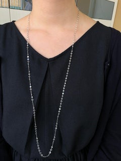 JR 20,78 Carati Diamante Taglio Rosa Collana in Oro Bianco 18 Carati