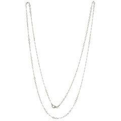 JR 20.78 Carat Rose Cut Diamond 18 Karat White Gold Necklace