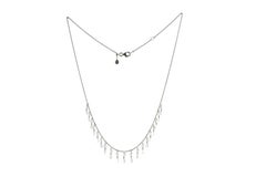 JR Collana con diamanti taglio rosa da 3,17 carati in oro bianco 18 carati