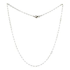 JR Collar de oro blanco de 18 quilates con diamantes talla rosa de 6,70 quilates