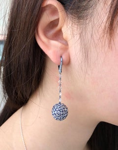 JR Pendiente de titanio con diamante talla rosa de 9,73 quilates