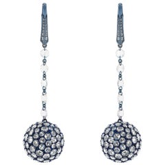 JR Ohrring aus Titan mit 9,73 Karat Diamanten im Rosenschliff