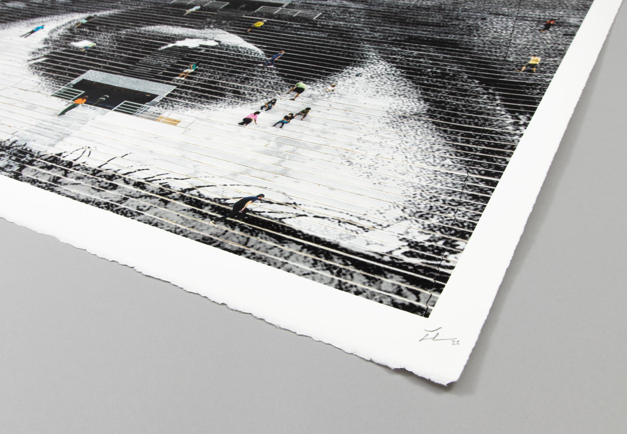 JR, Olho, Estadio de Pacaembu, San Paolo, 2020 - Litografia, stampa firmata - Figurative Print Grigio di JR aka Jean René