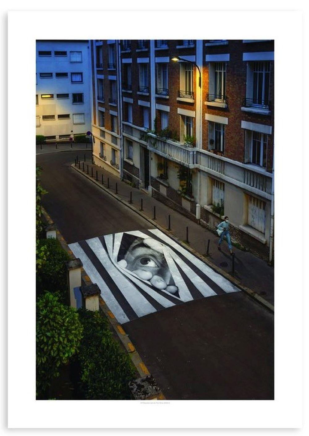 Finding Hope, Night View, Paris, France by JR