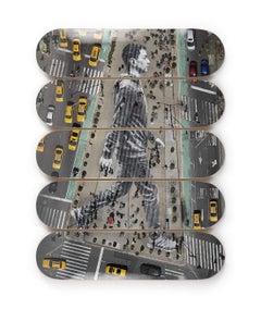 JR MIGRANTS, WALKING NEW YORK CITY Limitierte Auflage von Skate-Set Street Art Design 