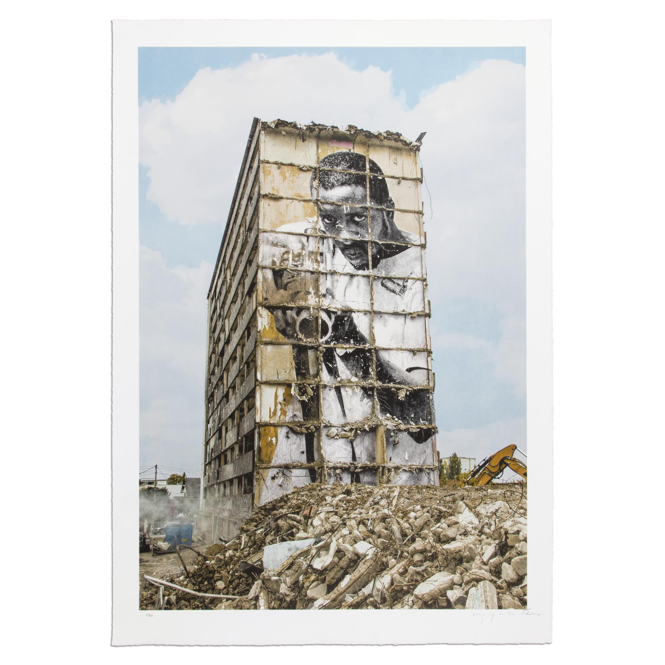 JR (aka Jean René) Portrait Print - JR, 28 Millimeters, Portrait of a Generation, Signed Lithograph