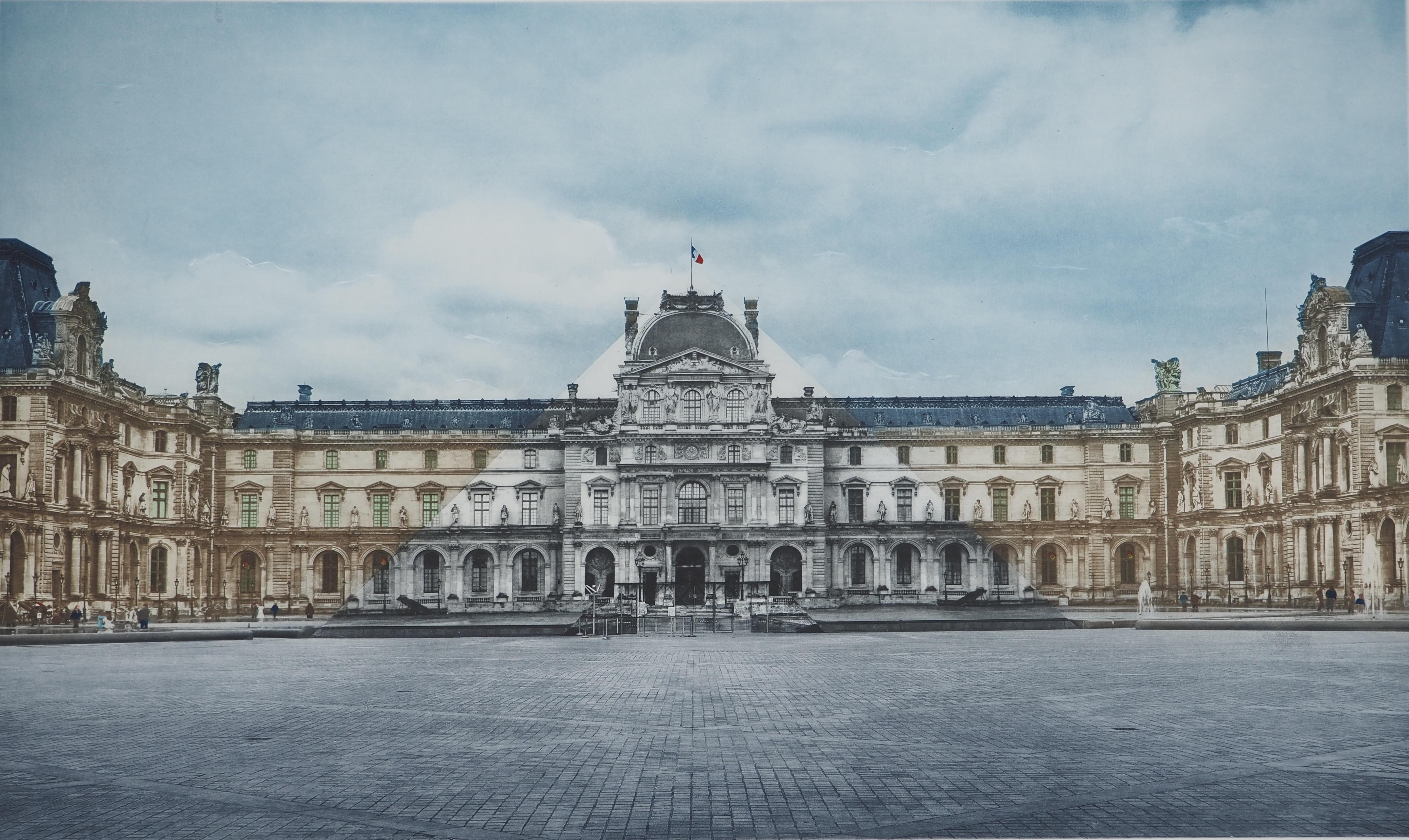 The Louvre Pyramid - Etching from Louvre Museum - Print by JR (aka Jean René)