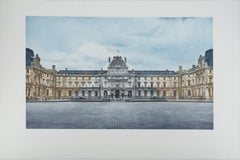 The Louvre Pyramid - Etching from Louvre Museum