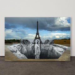 Trompe l'oeil, Les Falaises du Trocadéro, 2021 -JR, 18 mai 2021, 19h58, Print