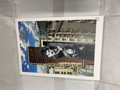 Charlie Chaplin by JR, The Kid movie, Jackie Coogan, Litograph, Contemporary Art