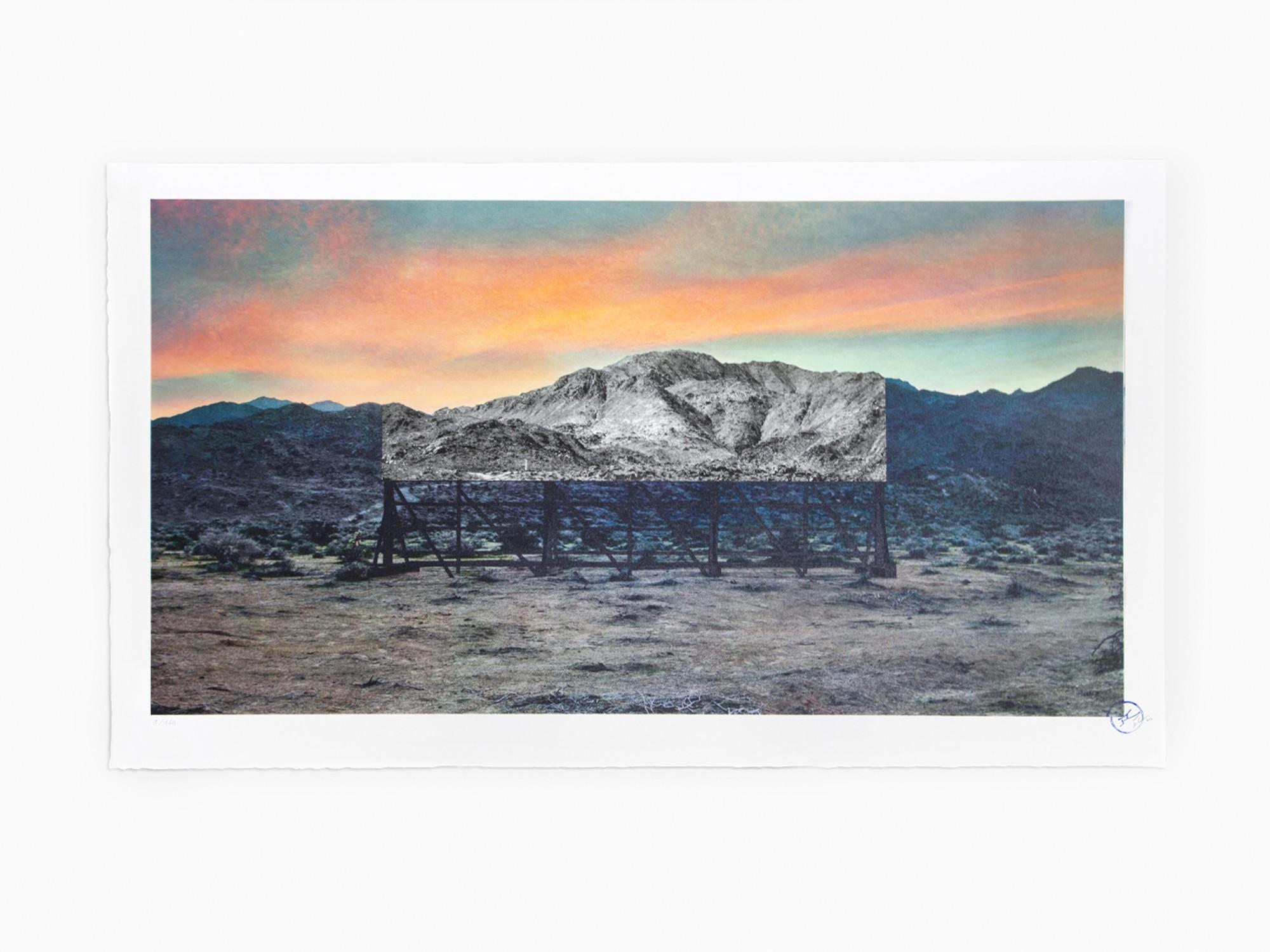 JR artist Figurative Print - Trompe l'oeil, Death Valley, Billboard, March 4, 2017, 5:41 pm, California, USA