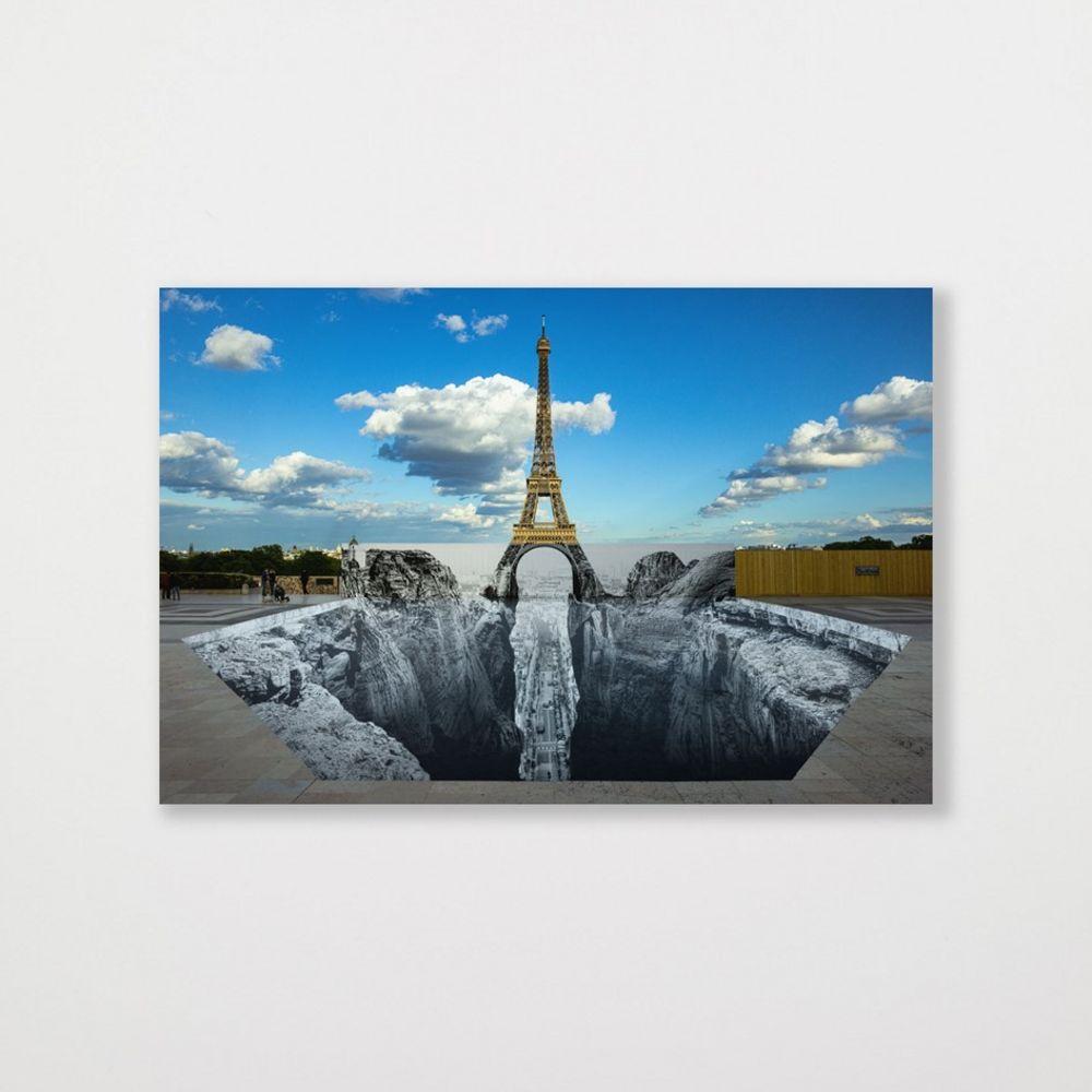 Trompe l'oeil, Les Falaises du Trocadéro, 2021 -JR, Set 2, Print, Art, Edition - Gris Figurative Print par JR artist