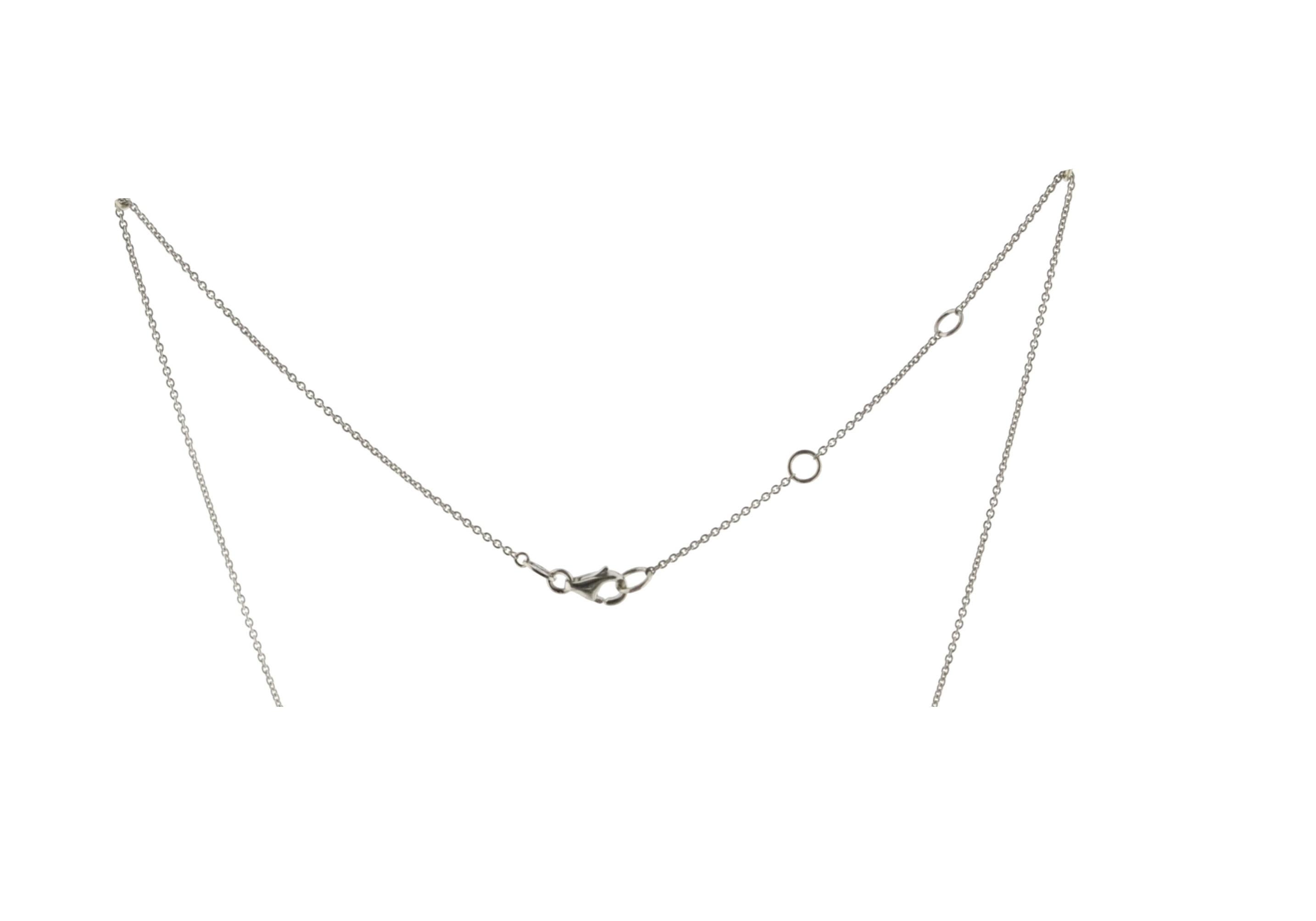 JR Collar Colgante Briolette Diamantes Oro Blanco 18 Kilates en Nuevo estado para la venta en Hong Kong, HK