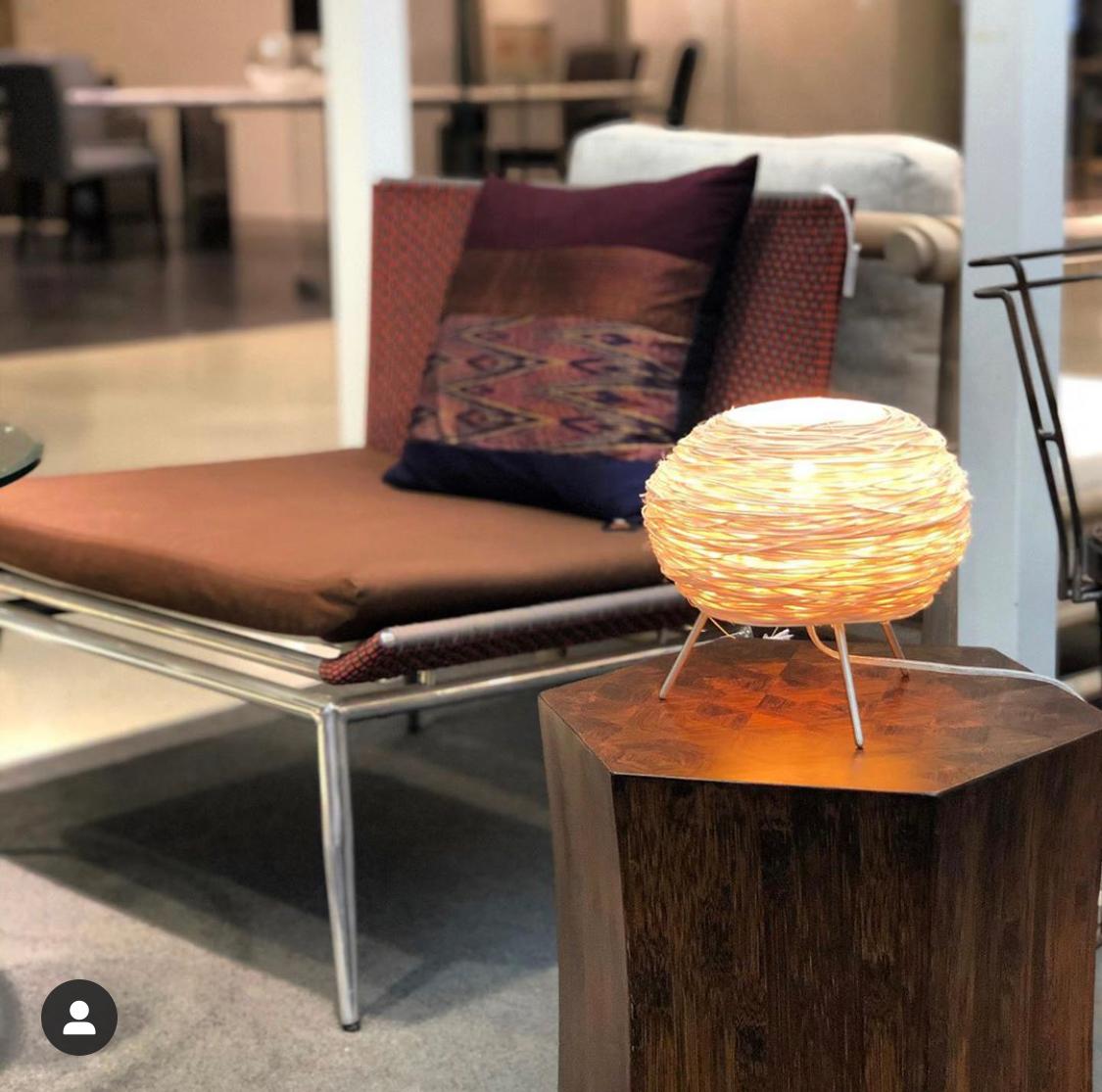 Contemporary JR Nest by Ango, Handcrafted Rattan Table Light  For Sale