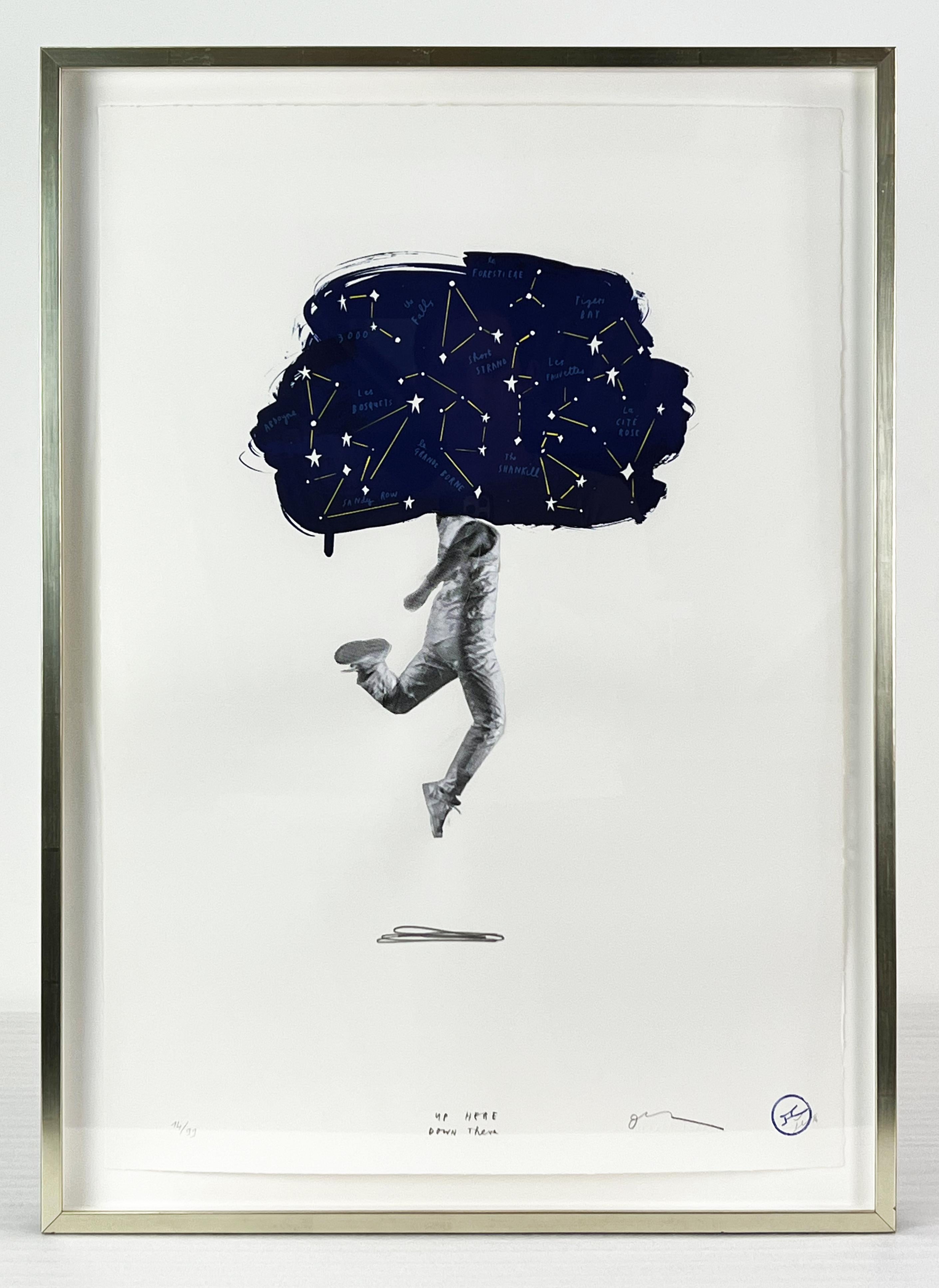 Aquí arriba Allí abajo - Mixed Media Art Arte callejero de JR, Oliver Jeffers