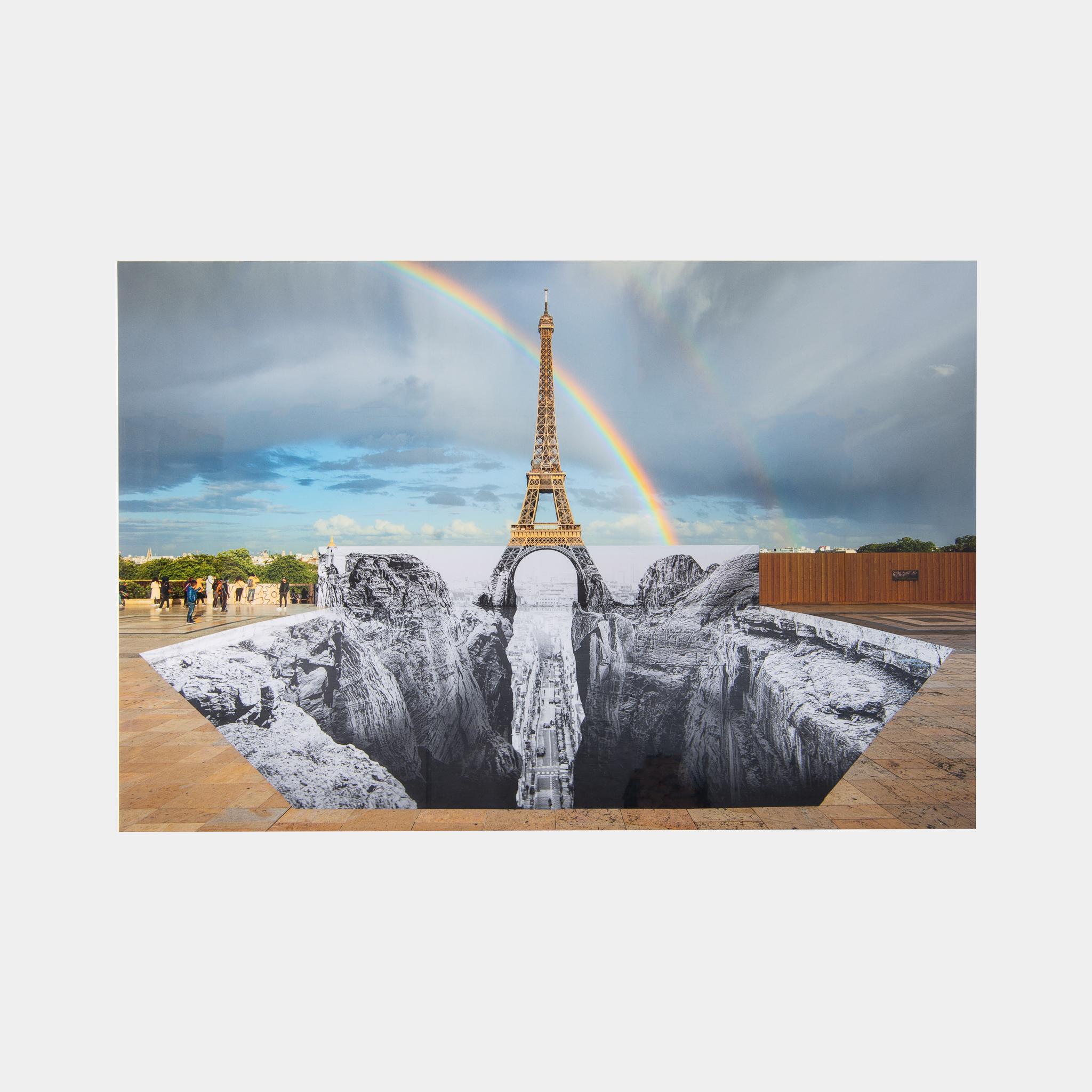 J.R.  Landscape Print - Trompe l'oeil, Les Falaises du Trocadéro, 21 mai 2021, 20h03, Paris, France, 202