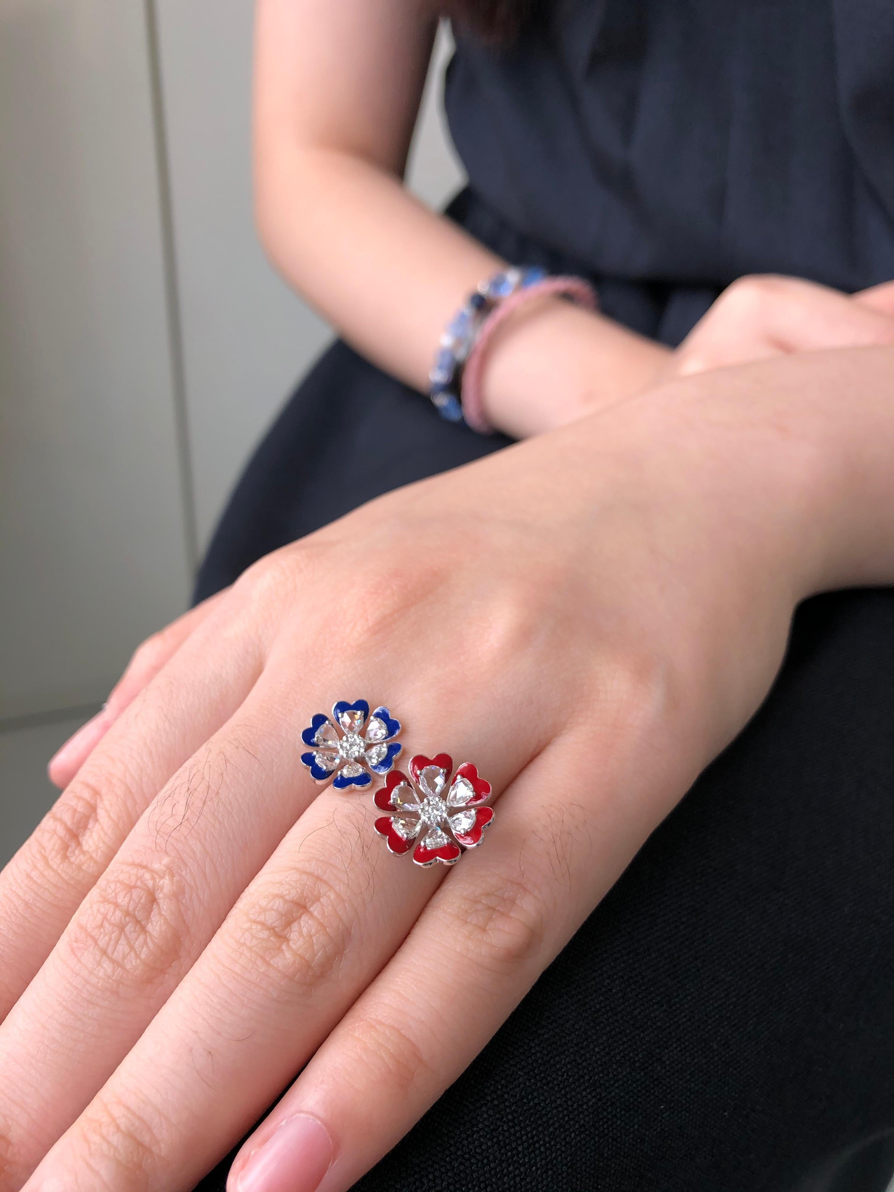 enamel rose ring