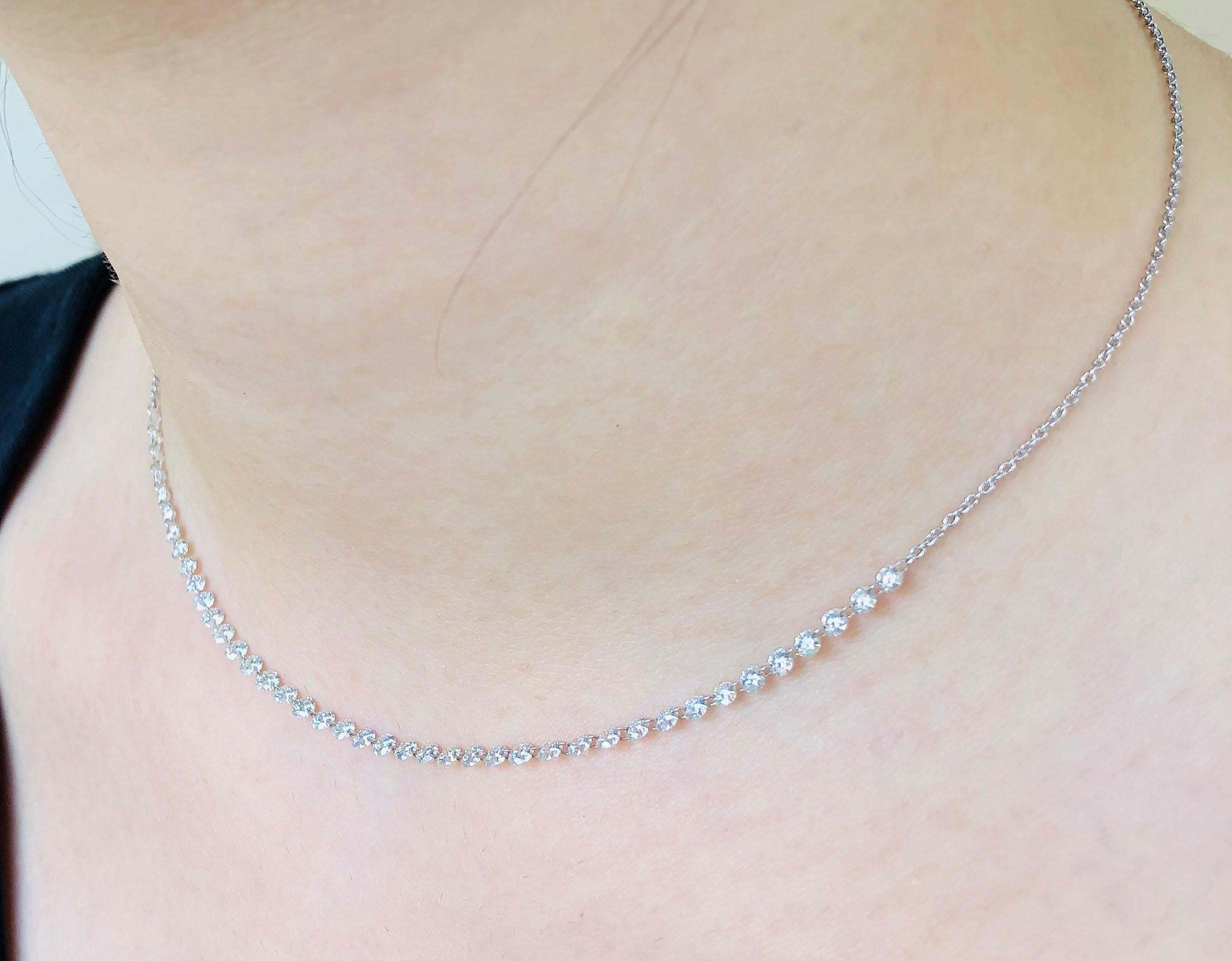 Collana JR White Drill Diamond in oro bianco 18 carati In condizioni Nuovo in vendita a Hong Kong, HK