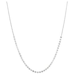 JR White Drill Diamond 18 Karat White Gold Necklace