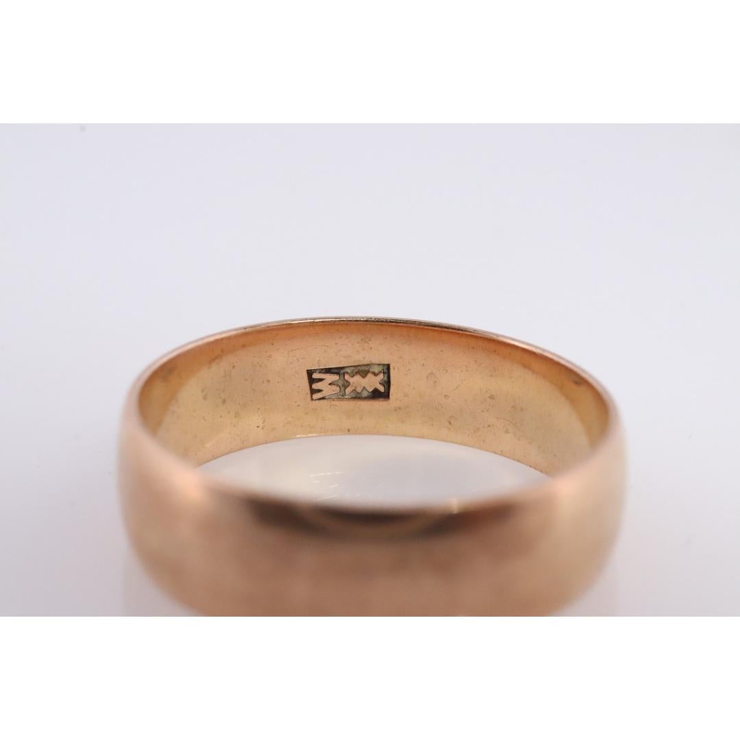 Women's or Men's JR Wood 10K Band. Vintage Jr Wood and Sons Thick Wedding Band Sz7 2.9g For Sale