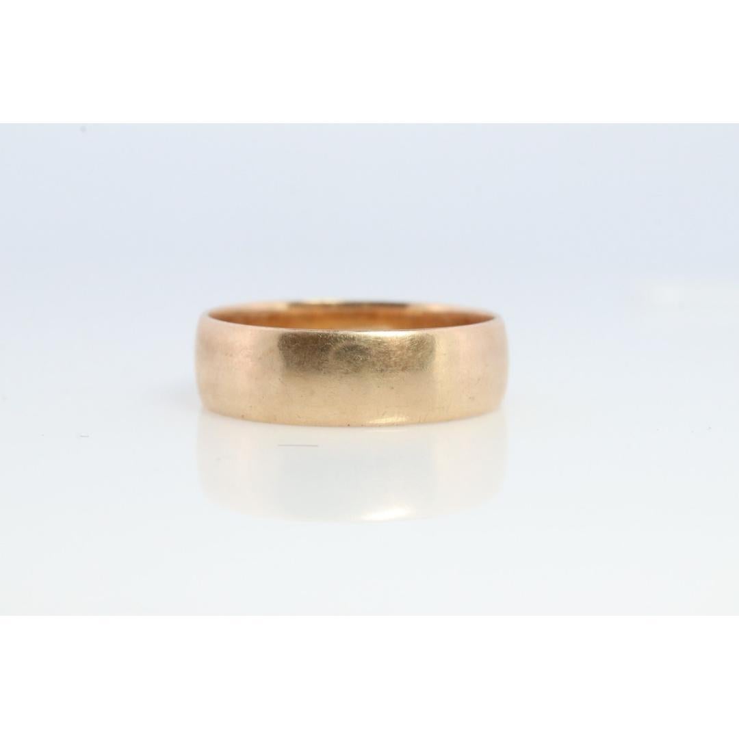 JR Wood 10K Band. Vintage Jr Wood and Sons Thick Wedding Band Sz7 2.9g For Sale 1