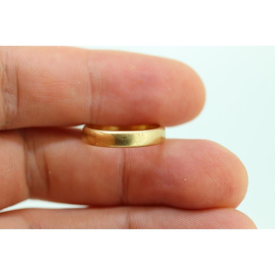 JR Wood 18k Yellow Gold band. Antique Early 1900s 18k Yellow Gold Jr Wood For Sale 4