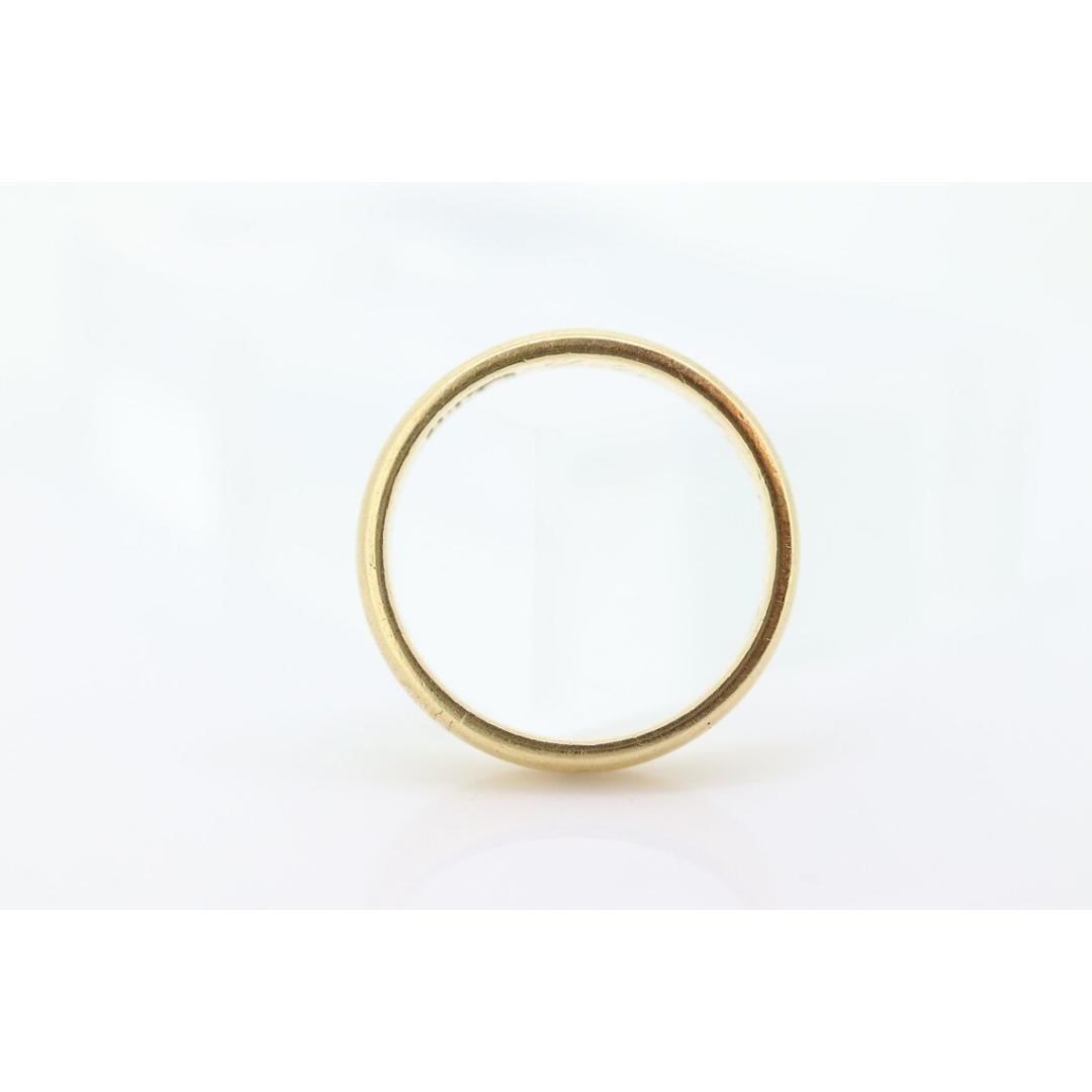 JR Wood 18k Yellow Gold band. Antique Early 1900s 18k Yellow Gold Jr Wood For Sale 3