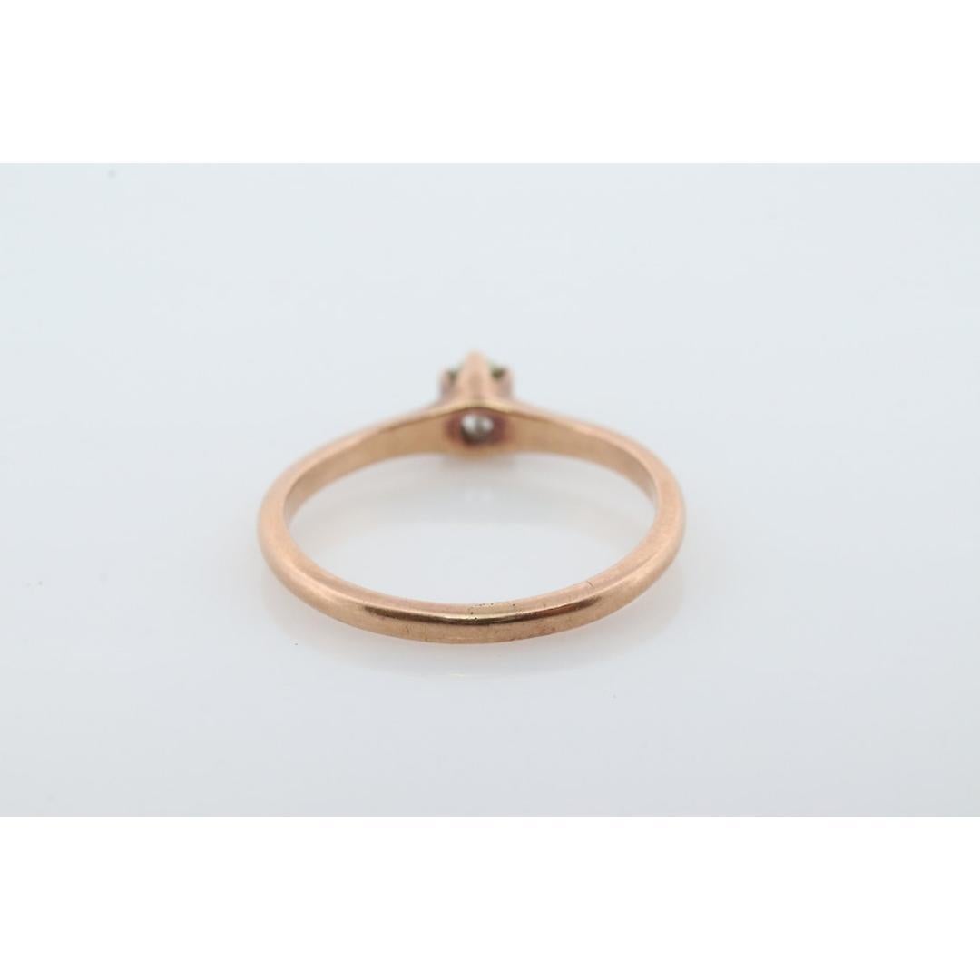 JR Wood and Sons 14k Gold Prong Set Diamond Ring Sz 5. Jr Wood band. Wood & son For Sale 2