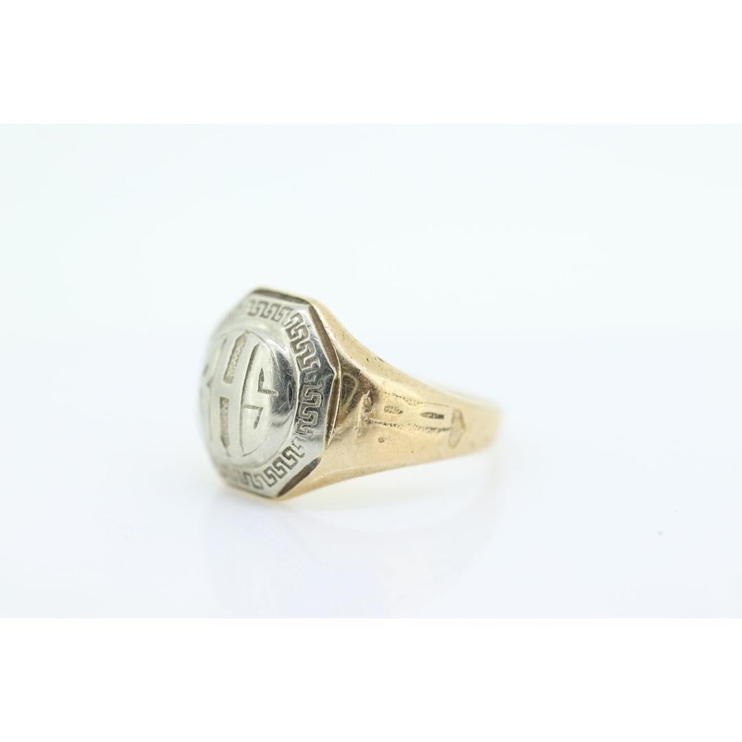 JR Wood Class 1928 BHS Ring. 10k Antique BHS Jr Wood and Sons Graduation Class For Sale 6