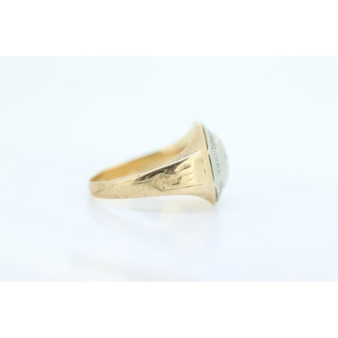 JR Wood Class 1928 BHS Ring. 10k Antique BHS Jr Wood and Sons Graduation Class In Good Condition For Sale In Port Charlotte, FL